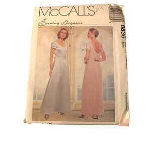 McCalls Evening Elegance 8836 Dress Sewing Pattern Size 16 18 20 Uncut 1990s